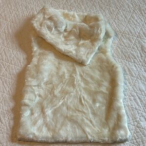 Moda International Ivory Faux Fur Top
